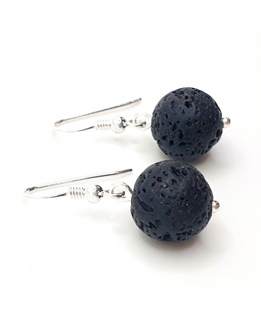 boucles d'oreilles lave volcan Sicile made in Italie