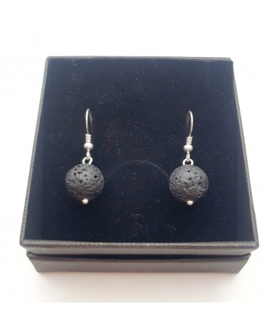boucles d'oreilles lave volcan Sicile made in Italie
