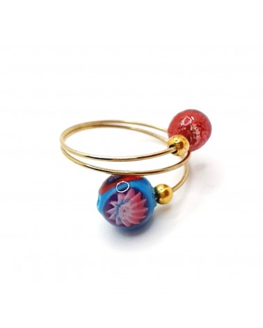 Bague Sublime en verre de Murano made in Italie