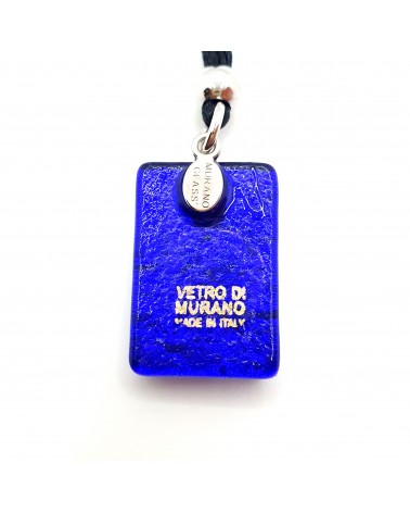Pendentif rectangle en verre de Murano made in Italie