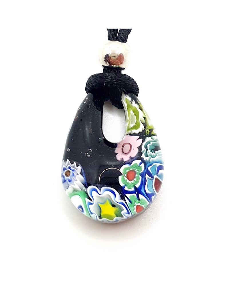 Lilas Collier En Veritable Verre De Murano De Venise