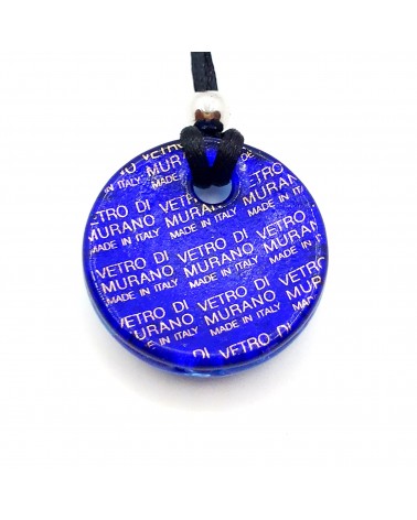 Pendentif rond en verre de Murano bijoux fantaisies artisans italiens