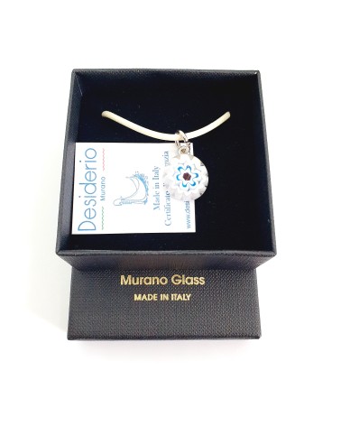 Pendentif murrine en verre de Murano bijoux fantaisies verre de Murano