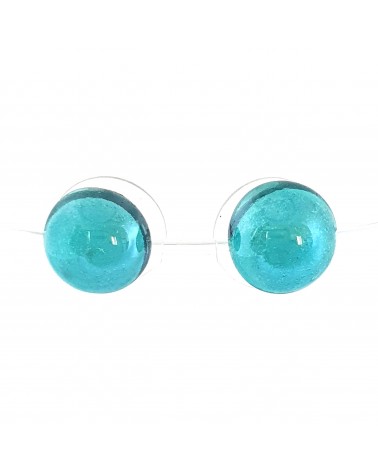 Boucles d'oreilles demi perle argent bijoux fantaisies fait à la main