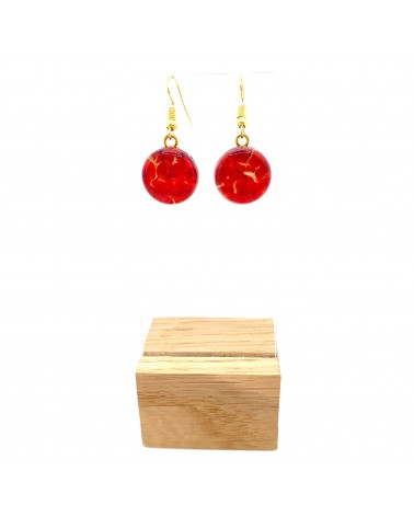 Grandes boucles d'oreilles ronde en verre de Murano bijoux fantaisies fait à la main