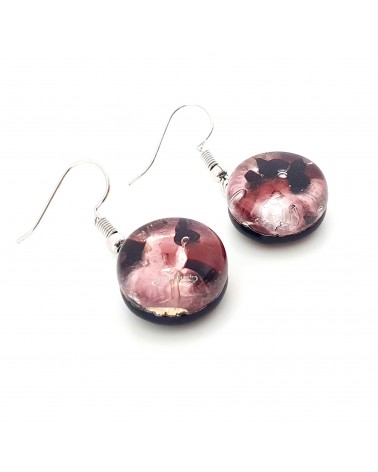 Grandes boucles d'oreilles ronde en verre de Murano bijoux fantaisies fait à la main Bijoux Murano Bijoux Murano
