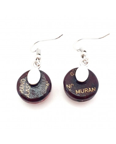 Grandes boucles d'oreilles ronde en verre de Murano bijoux fantaisies fait à la main Bijoux Murano Bijoux Murano