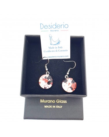 Grandes boucles d'oreilles ronde en verre de Murano bijoux fantaisies fait à la main Bijoux Murano Bijoux Murano