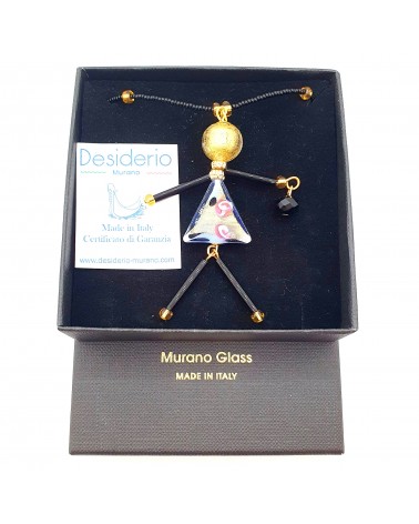Collier Murano Conteria poupée bijoux fantaisies made in Italie Bijoux Murano