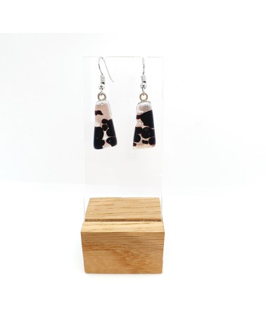 Boucles d'oreilles trapèze en verre de Murano made in Italy bijoux