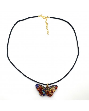Pendentif Murano papillon bijoux  fait à la main made in Italie