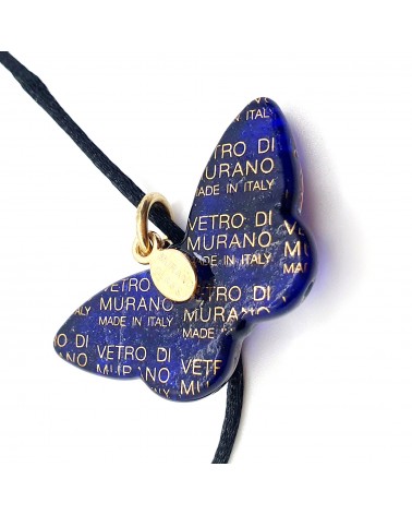 Pendentif Murano papillon bijoux  fait à la main made in Italie