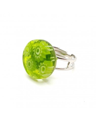 Bague ronde en verre de Murano bijoux made in Italie Bijoux Murano