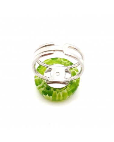 Bague ronde en verre de Murano bijoux made in Italie Bijoux Murano