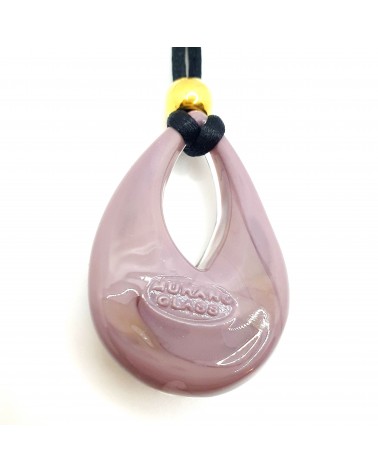Grand pendentif goutte en verre de Murano bijoux fantaisies made in Italie