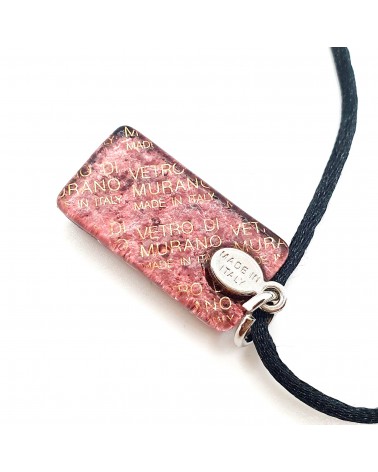 Petite parure rectangle en verre de Murano bijoux fantaisies fait à la main
