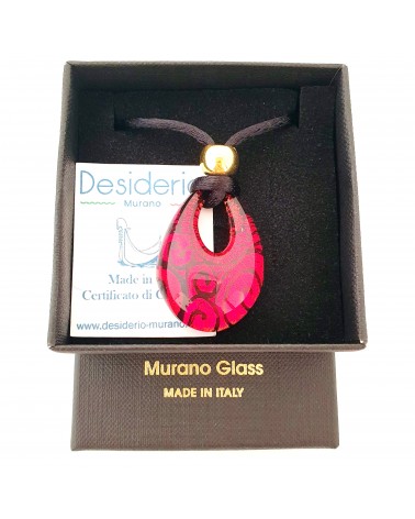 Pendentif Persia en verre de Murano bijoux fantaisie made in Italie