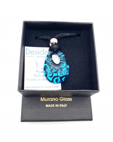 Pendentif Persia en verre de Murano bijoux fantaisie made in Italie
