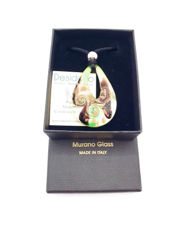 Pendentif Goutte Murano  bijoux fantaisie made in Italie