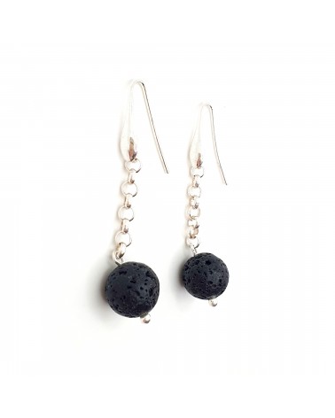 boucles d'oreilles lave volcan Sicile made in Italie
