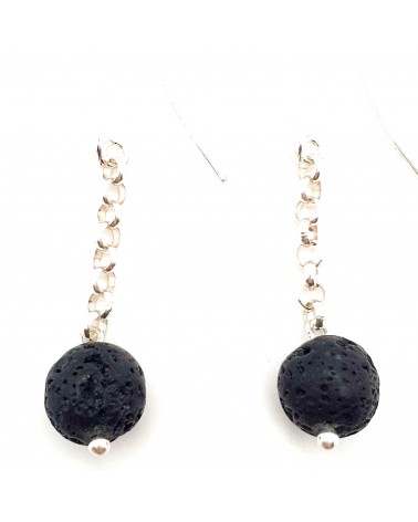 boucles d'oreilles lave volcan Sicile made in Italie