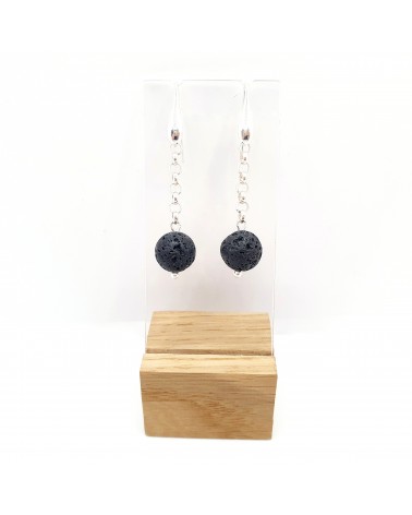 boucles d'oreilles lave volcan Sicile made in Italie