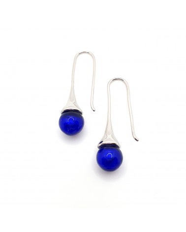 Boucles d'oreilles Campanella bleu marine bijoux fantaisies