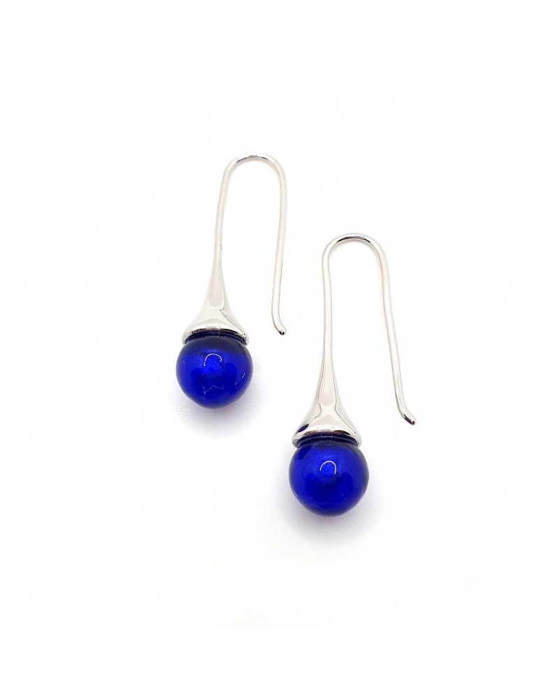 Boucles d'oreilles Campanella bleu marine bijoux fantaisies