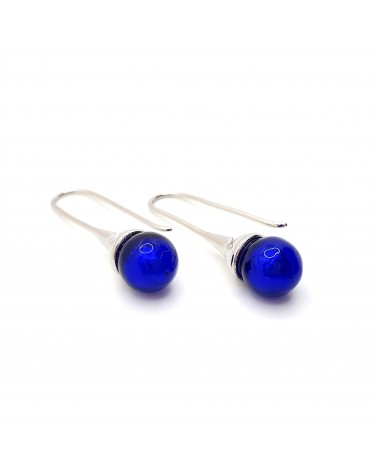 Boucles d'oreilles Campanella bleu marine bijoux fantaisies