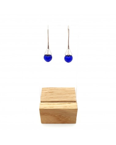 Boucles d'oreilles Campanella bleu marine bijoux fantaisies