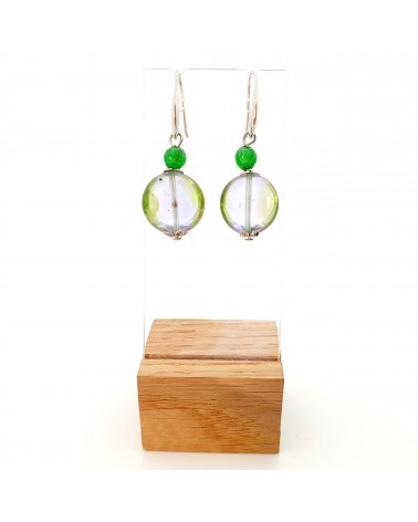 boucles d'oreilles Acqua-bella en verre de Murano  artisans italiens fait à la main