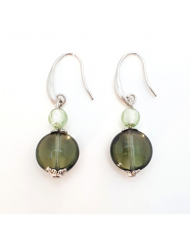 boucles d'oreilles Acqua-bella en verre de Murano  artisans italiens fait à la main