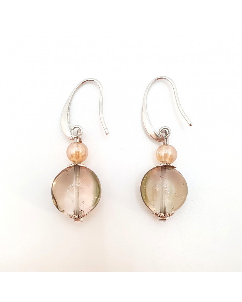 boucles d'oreilles Acqua-bella en verre de Murano  artisans italiens fait à la main