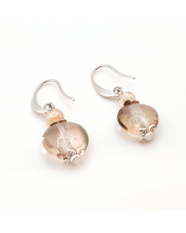 boucles d'oreilles Acqua-bella en verre de Murano  artisans italiens fait à la main
