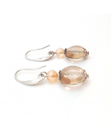 boucles d'oreilles Acqua-bella en verre de Murano  artisans italiens fait à la main