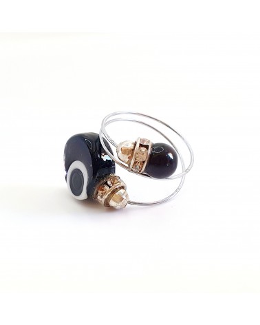 Grande bague Sublime en verre de Murano made in Italie