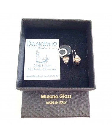 Grande bague Sublime en verre de Murano made in Italie