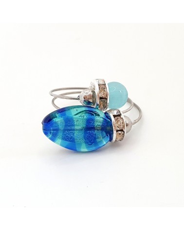 Grande bague Sublime en verre de Murano made in Italie