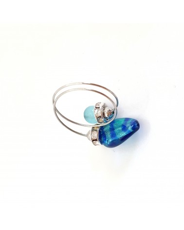 Grande bague Sublime en verre de Murano made in Italie