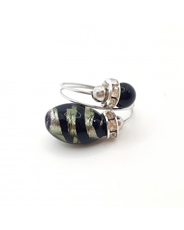 Grande bague Sublime en verre de Murano made in Italie
