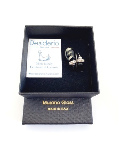 Grande bague Sublime en verre de Murano made in Italie