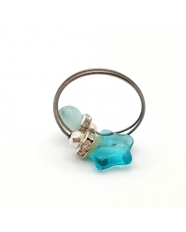 Grande bague Sublime en verre de Murano made in Italie