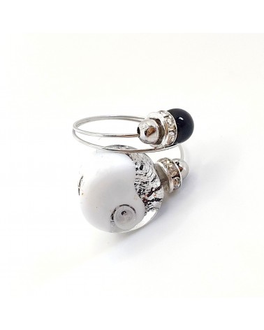 Grande bague Sublime en verre de Murano made in Italie