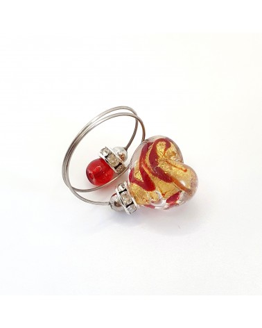 Grande bague Sublime en verre de Murano made in Italie