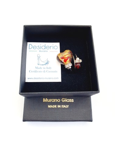 Grande bague Sublime en verre de Murano made in Italie