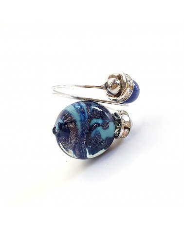 Grande bague Sublime en verre de Murano made in Italie