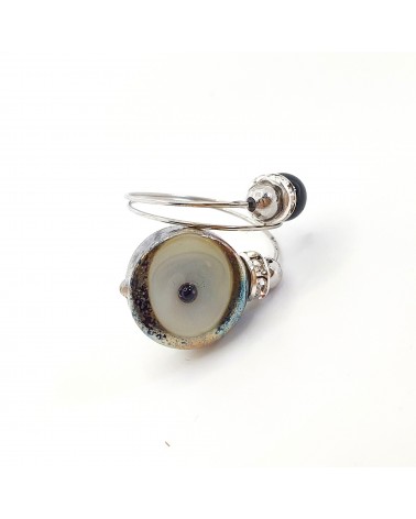 Grande bague Sublime en verre de Murano made in Italie