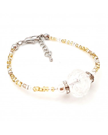 Bracelet conteria Gomitolo en verre de Murano créateurs italiens