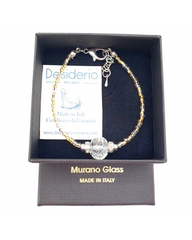 Bracelet conteria Gomitolo en verre de Murano créateurs italiens
