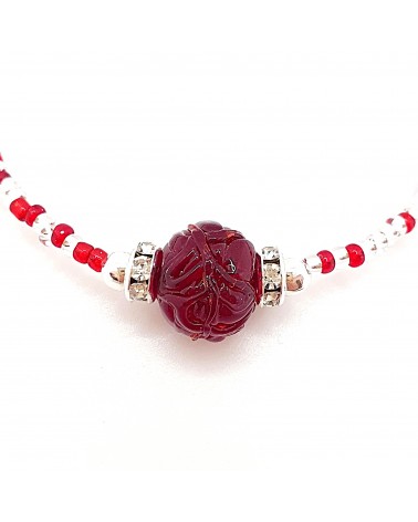 Bracelet conteria Gomitolo en verre de Murano créateurs italiens